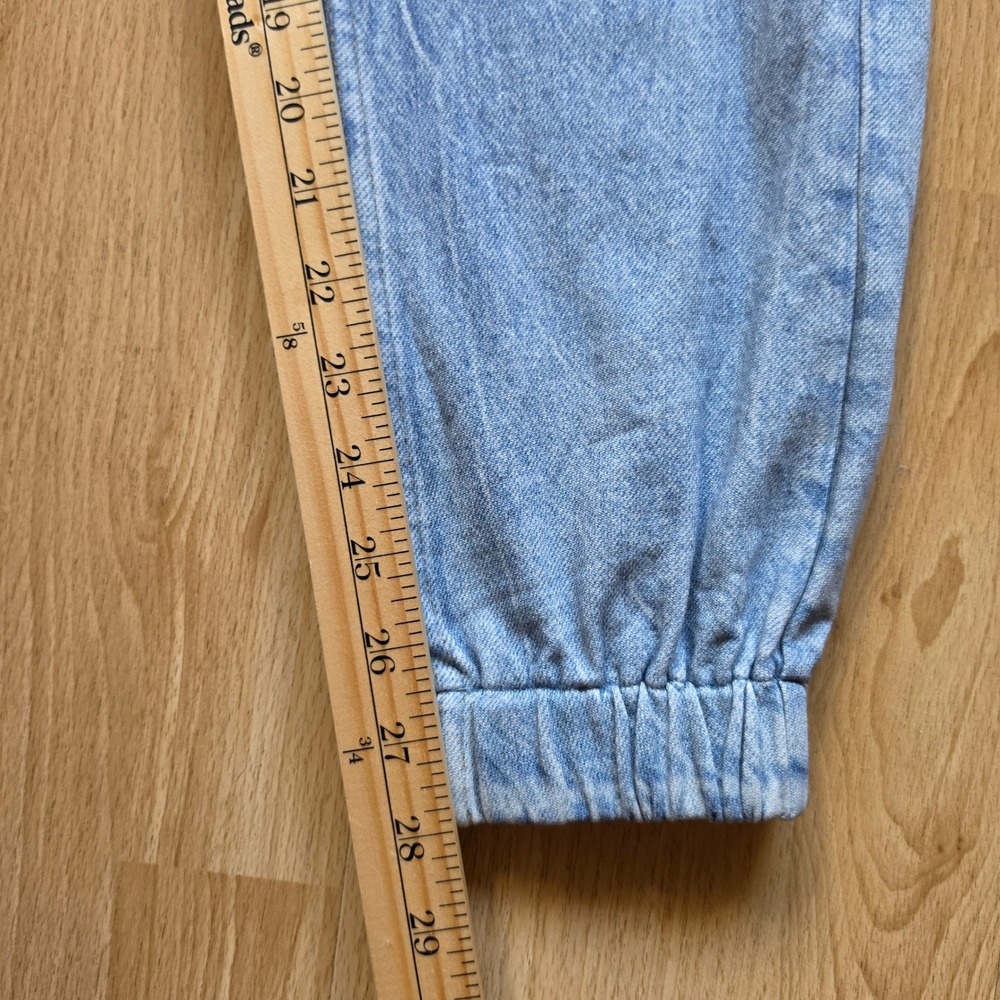 Rag & Bone Miramar Jogger Women Small Blue Denim Print Terry Sweatpants Relaxed - Picture 8 of 10